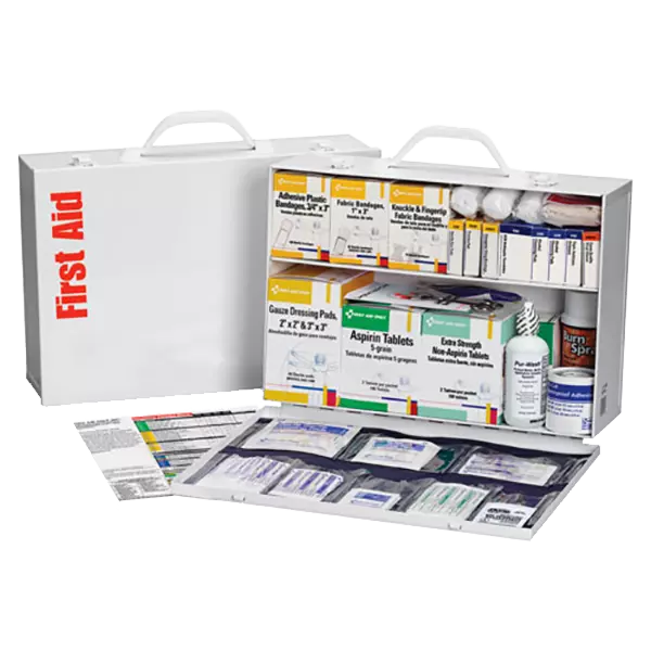 2-Shelf First Aid Station w/ 8-Pocket Liner, 516-Piece