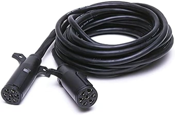 30 Foot Extension Cord w/7-Pin Plug on end and 7-Pin Plug on End (6-Wire)