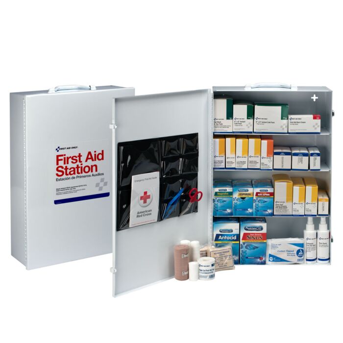 Metal ANSI First Aid Station Cabinets (Empty) - 4-Shelf First Aid Cabinet