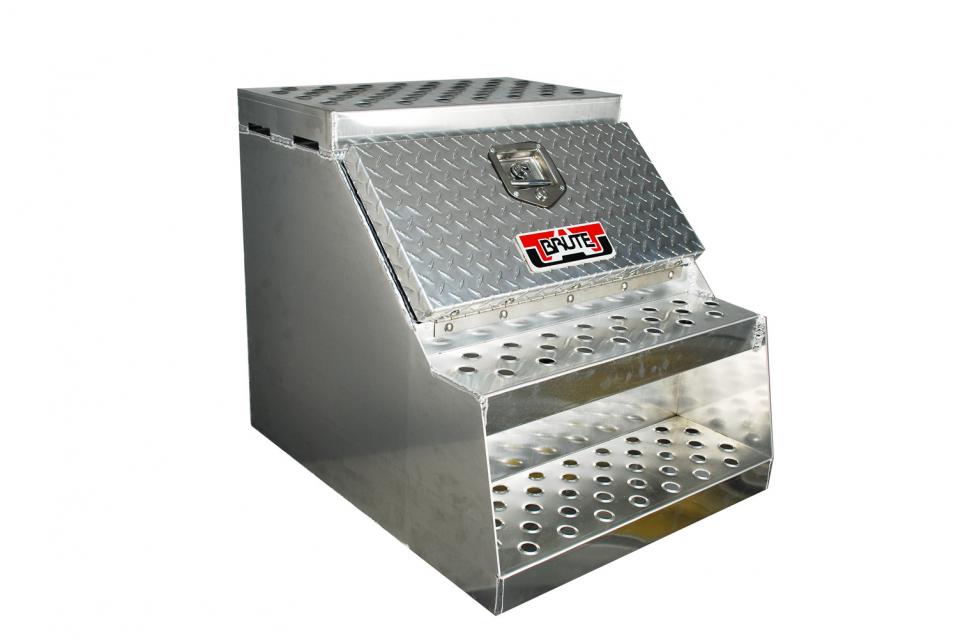 24" x 24" x 28" HD Step Box .125 thick smooth body, .100 thick diamond door, .080 thick steps