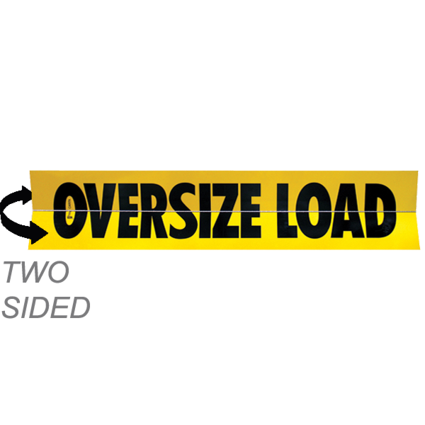 Aluminum Two Sided Hinged Oversize Load Sign 18 Inch x 84 Inch