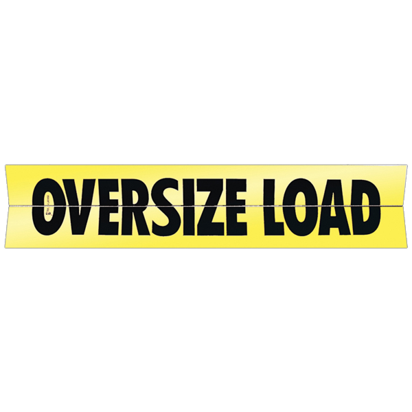 Aluminum Hinged Reflective Oversize Load Sign 18 Inch x 84 Inch