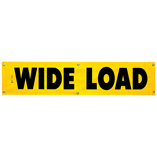 Vinyl Wide Load Banner with Grommets 18 Inch x 84 Inch