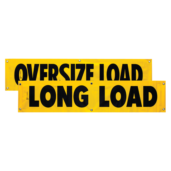 Vinyl Two Sided Oversize Load/Long Load Banner 18 Inch x 84 Inch