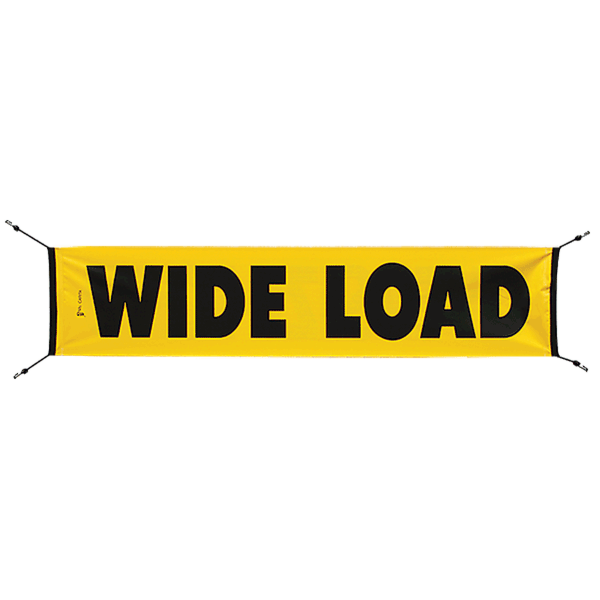 Vinyl Wide Load Banner with Bungee 18 Inch x 84 Inch