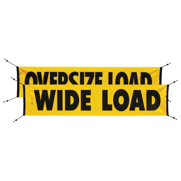 
                      
                        Vinyl Two Sided Oversize Load/Wide Load Banner with Bungees 18 Inch x 84 Inch
                      
                    