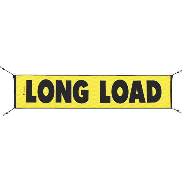 Vinyl High Intensity Reflective Long Load Banner with Bungees 18 Inch x 84 Inch