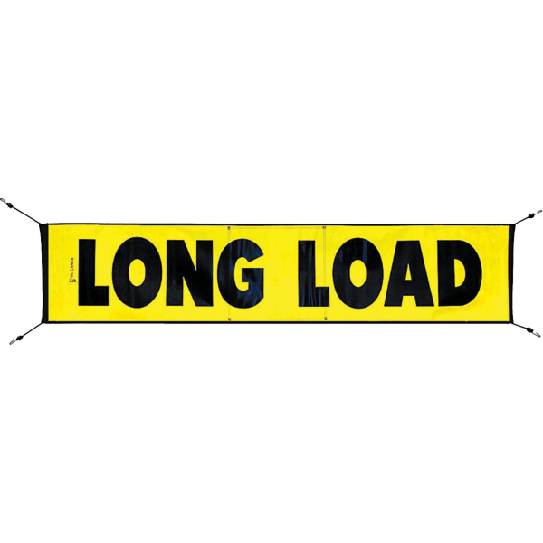 Vinyl Reflective Long Load Banner with Bungees 18 Inch x 84 Inch