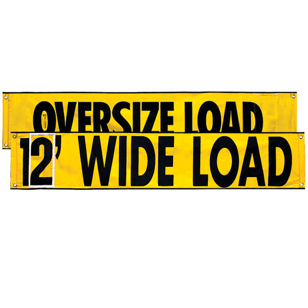 Vinyl Two Sided Wide Load/Oversize Load Banner 18 Inch x 96 Inch