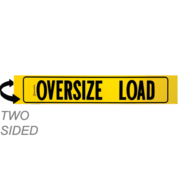 Aluminum Two Sided Oversize Load Sign with Border (AZ Req) 12 Inch x 72 Inch