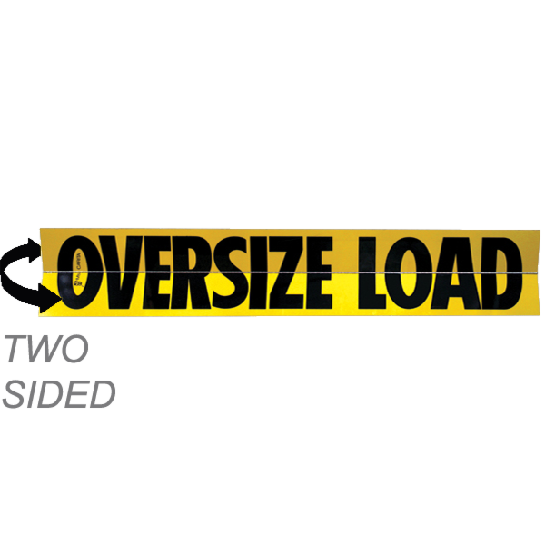 Aluminum Two Sided Hinged Oversize Load Sign 12 Inch x 72 Inch