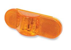 6.5" Oval Amber Side Marker & Turn Signal Lamp, Grommet, Plug