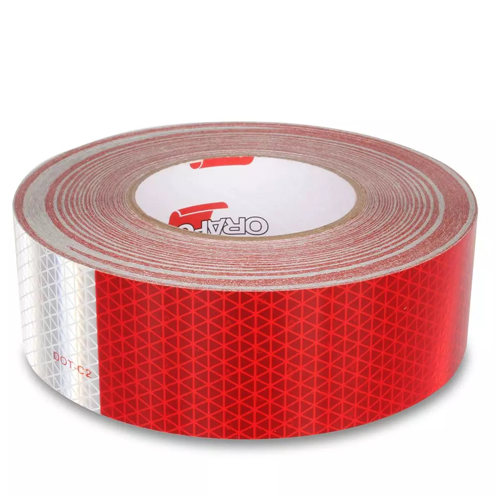 Conspicuity Tape 11" Red / 7" White DOT Approved  2" X 150' Roll