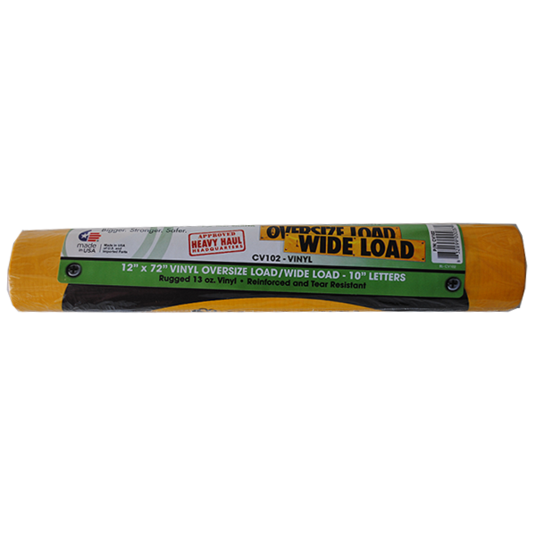 Vinyl Two Sided Oversize Load/Wide Load Banner with Grommets 12 Inch x 72 Inch