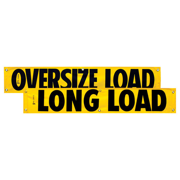 Vinyl Two Sided Oversize Load/Long Load Banner 12 Inch x 72 Inch