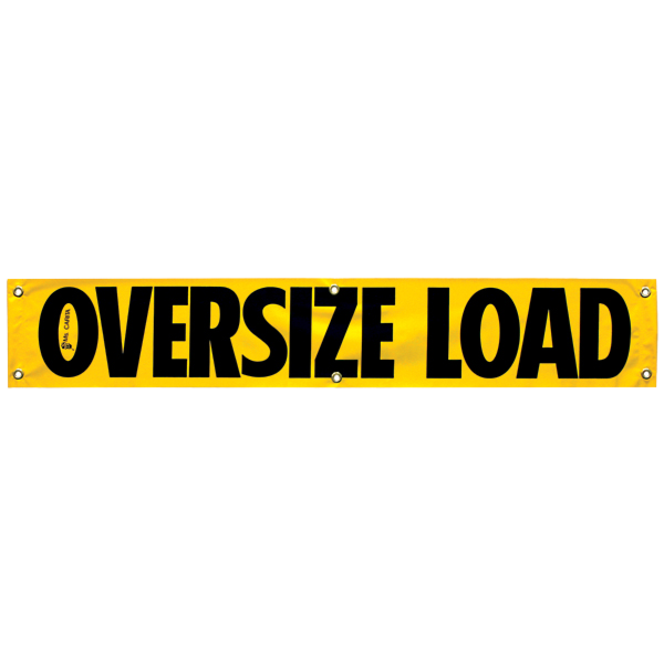 Vinyl Oversize Load Banner with Grommets 12 Inch x 72 Inch