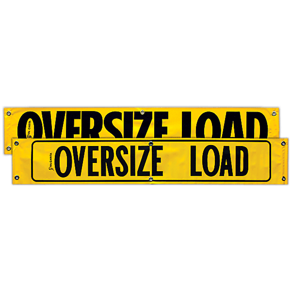 Vinyl Two Sided Oversize Load / Oversize Load with Border (AZ/CA Req) 12 Inch x 72 Inch