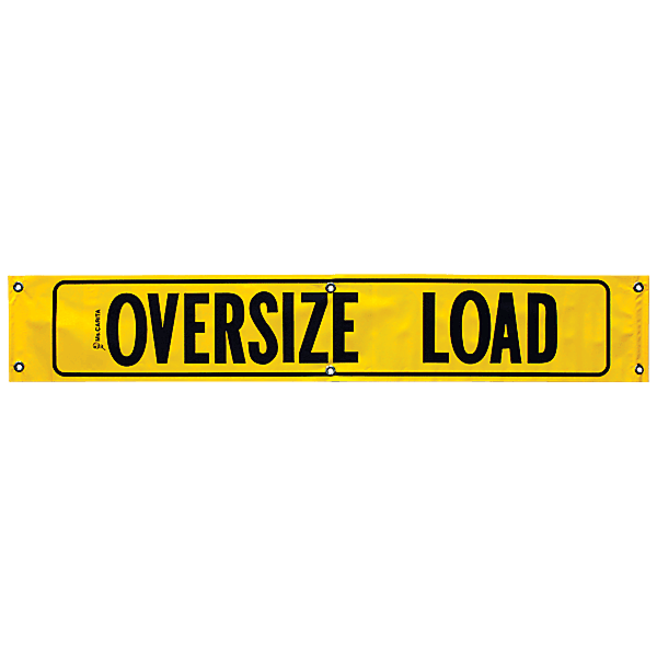 Vinyl Oversize Load Banner with Border 12 Inch x 72 Inch