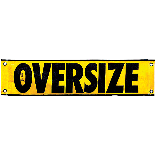 Mesh Oversize Load Banner with Grommets (AK req) 12 Inch x 48 Inch