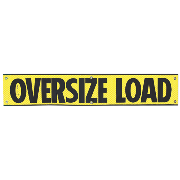 Vinyl High Intensity Reflective Oversize Load Banner 12 Inch x 72 Inch