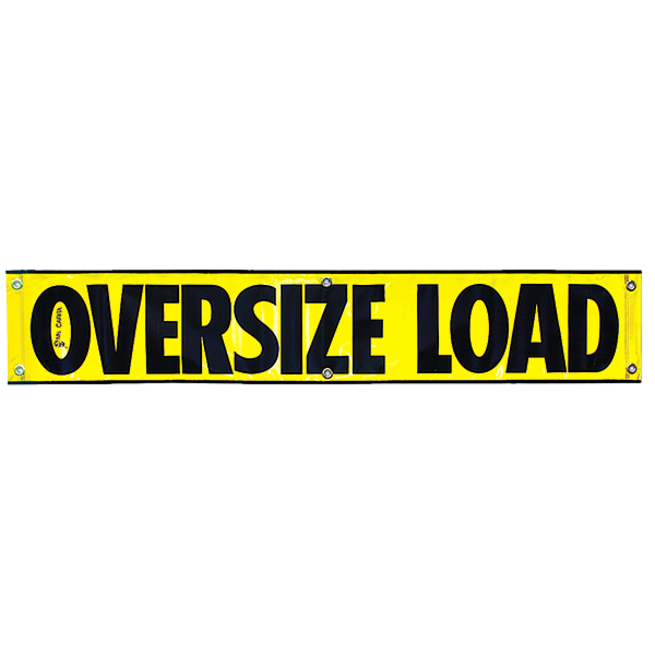 Vinyl Reflective Oversize Load Banner 12 Inch x 72 Inch