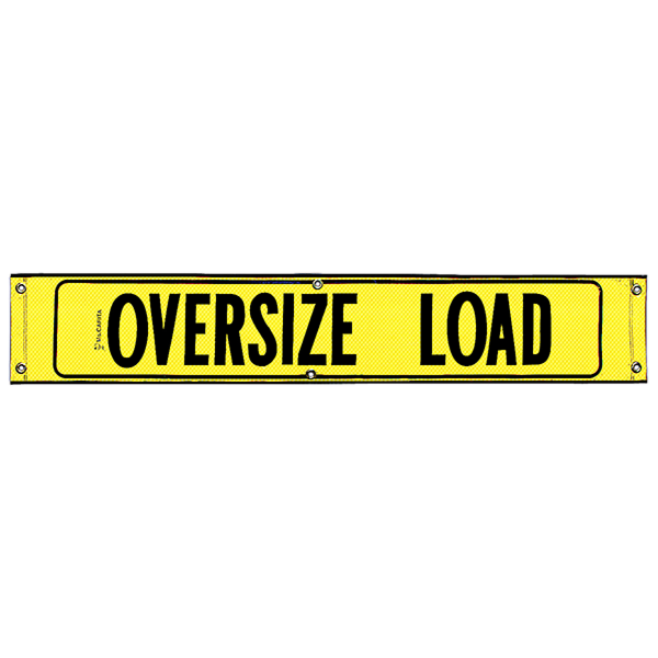 Vinyl High Intensity Reflective Oversize Load Banner with Border 12 Inch x 72 Inch (AZ Required)