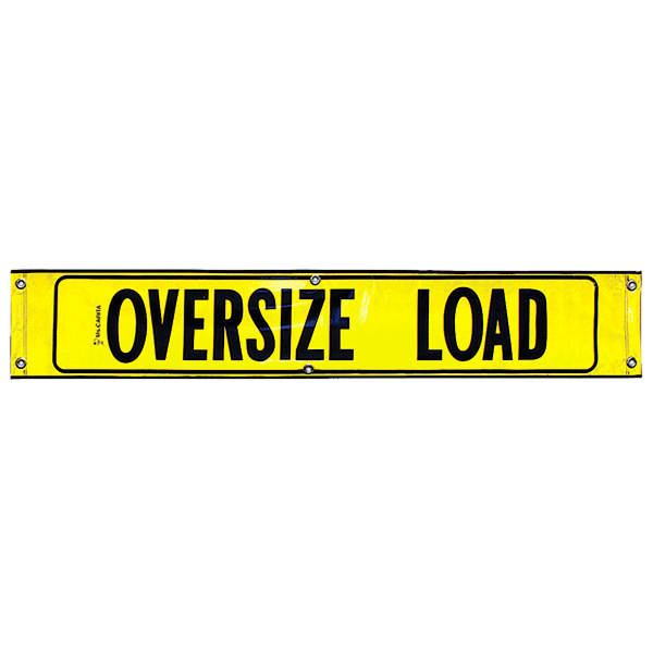 Vinyl Reflective Oversize Load Banner with Border 12 Inch x 72 Inch (AZ Req)