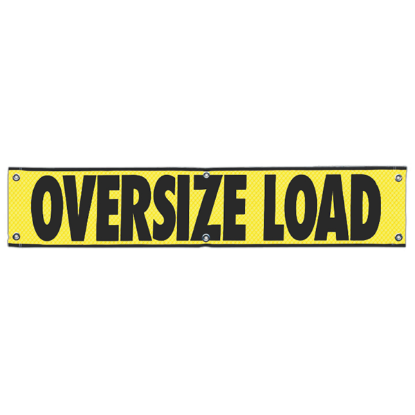 Vinyl High Intensity Reflective Oversize Load Banner (CO Required) 12 Inch x 60 Inch