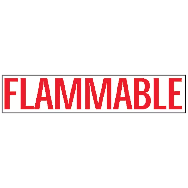 Flammable Decals - 2.5 Inch x 12 Inch Decal