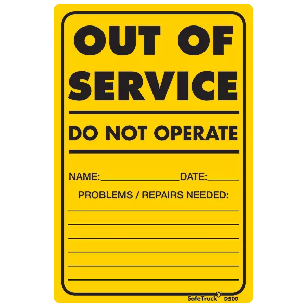 Out of Service Labels (Roll of 100)