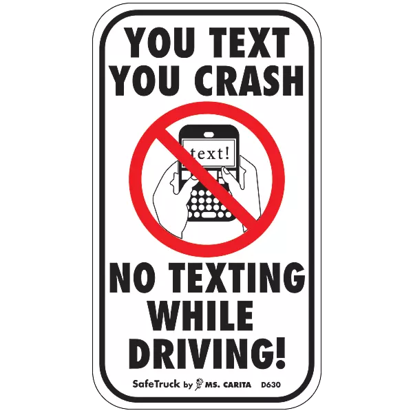 You Text You Crash Vertical Decal