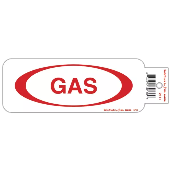 gas decal vinyl sticker red