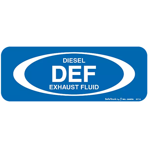 DEF Diesel Exhaust Fluid Decal