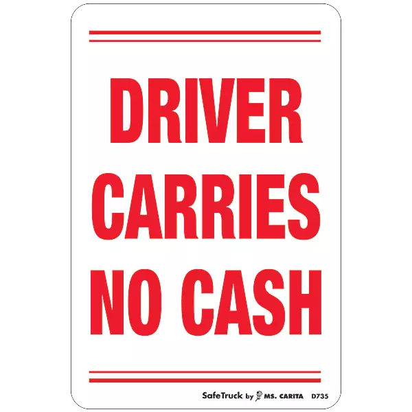 driver-carries-no-cash-decal