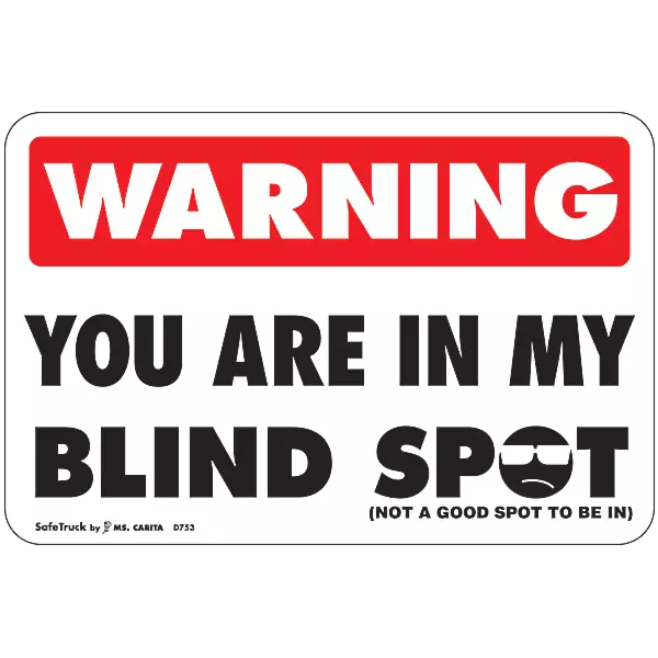 Warning You Are In My Blind Spot Decal