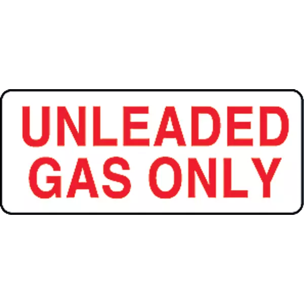 Unleaded Gas Only Decal