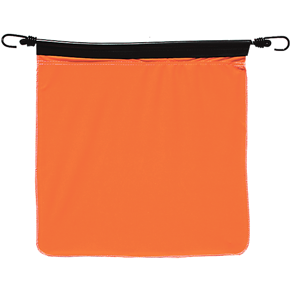 18" Flo-Orange Poly Bungee Flag