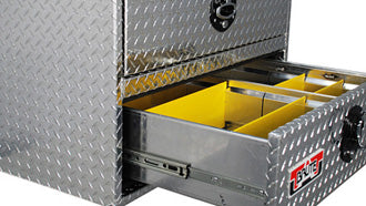 
                      
                        24" x 24" x 36"L HD Underbody w/ Top & Bottom Drawers, .100 thick diamond
                      
                    