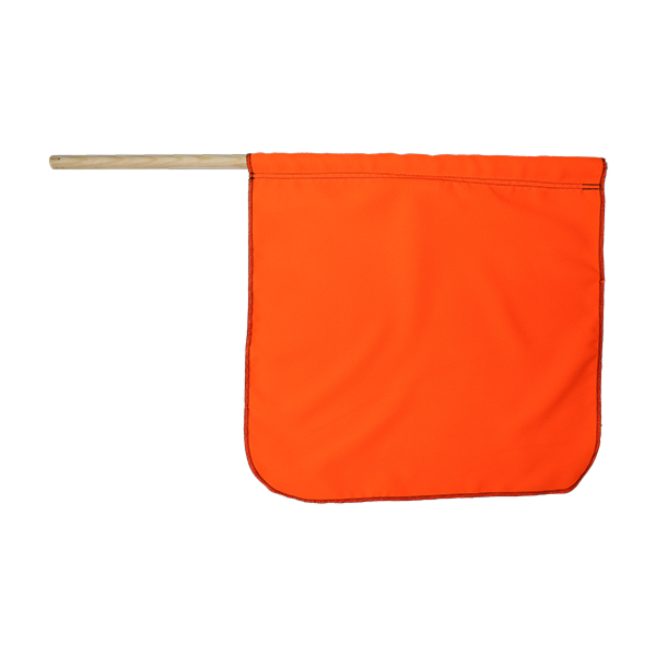 Solid Flo-Orange Cotton Staff Flag