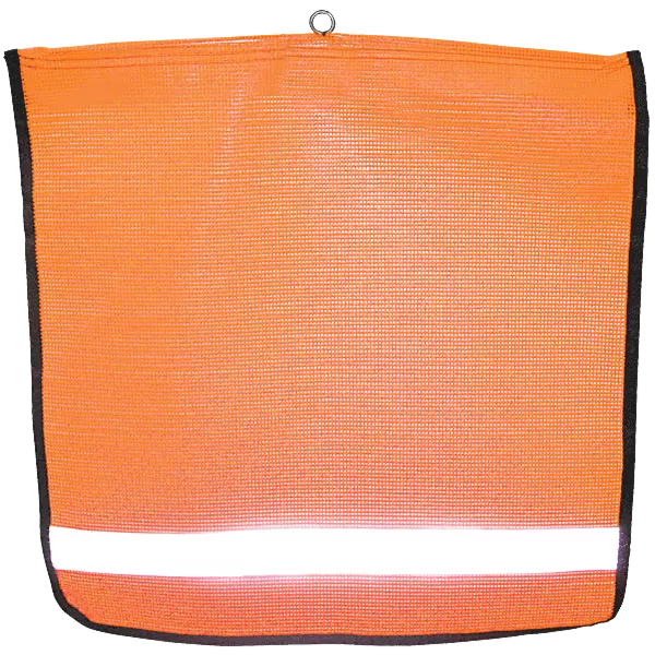 Reflective Flo-Orange Mesh Wire Loop Flag