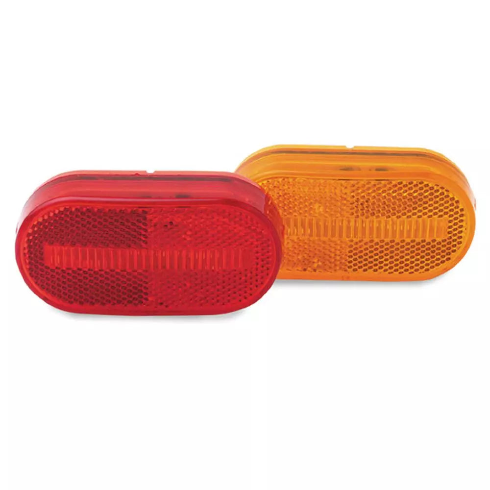 4" x 2" Red Oblong Marker Light