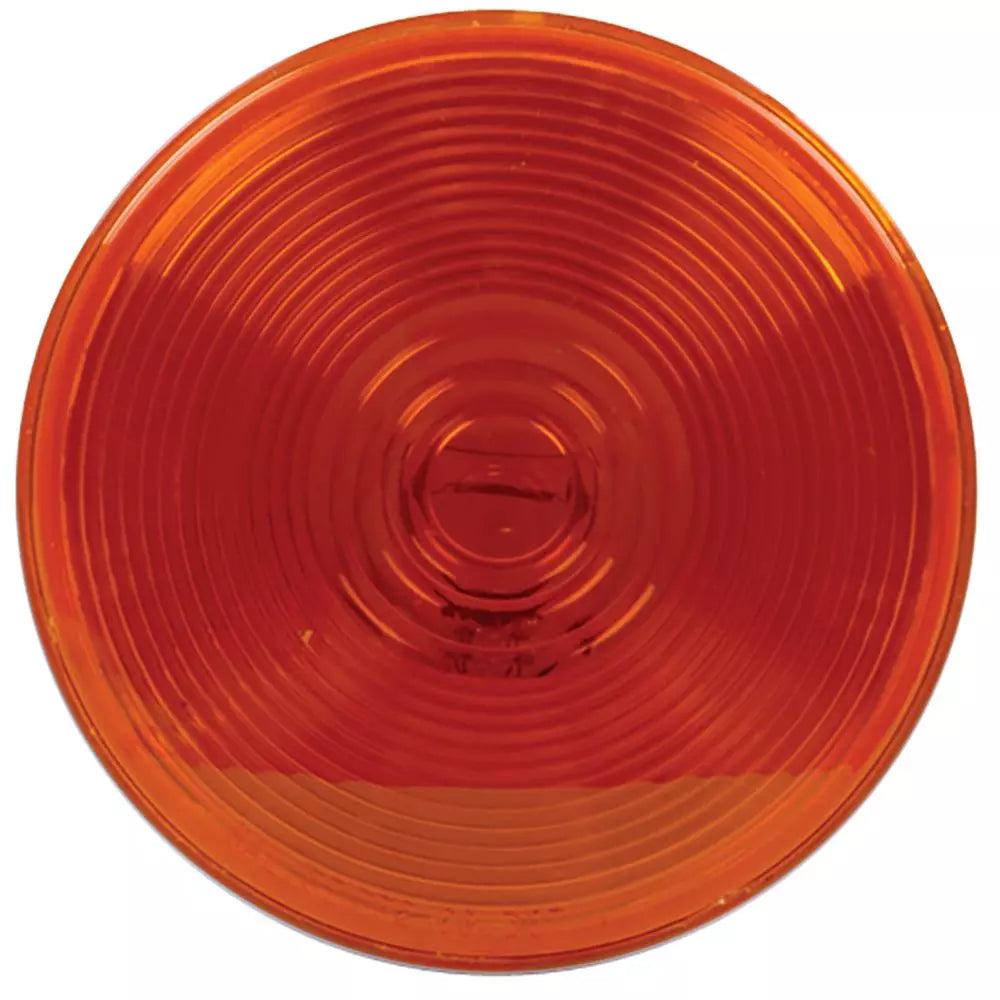 4" Round Amber Light, Grommet, Plug