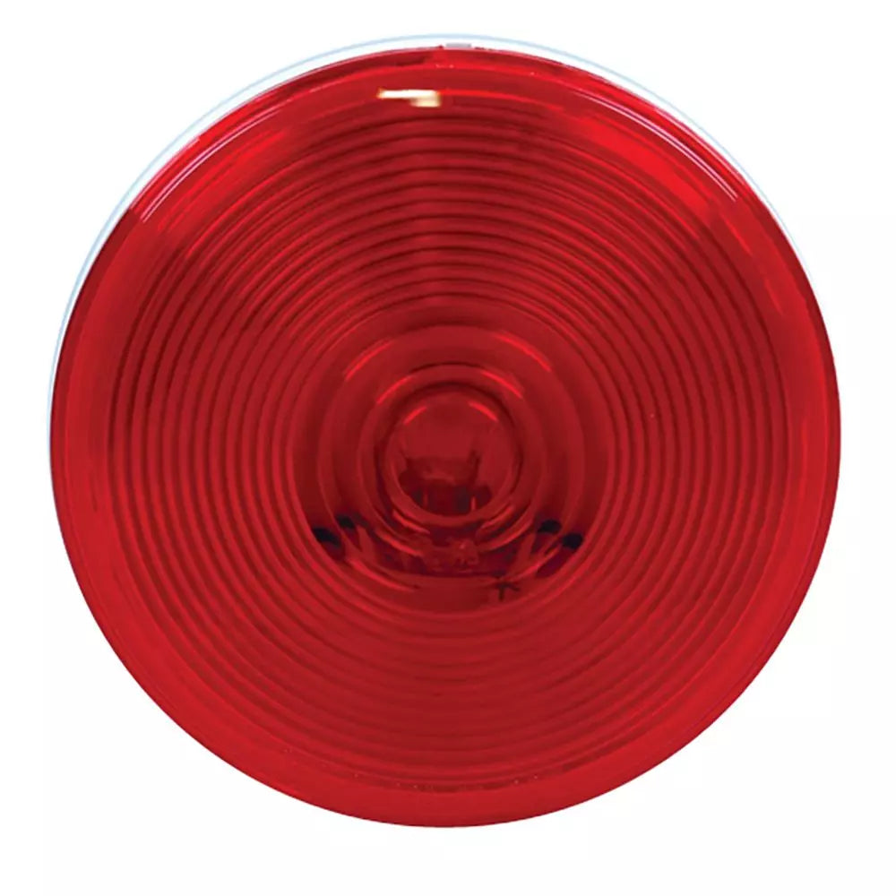 4" Round Red Light, Grommet, Plug