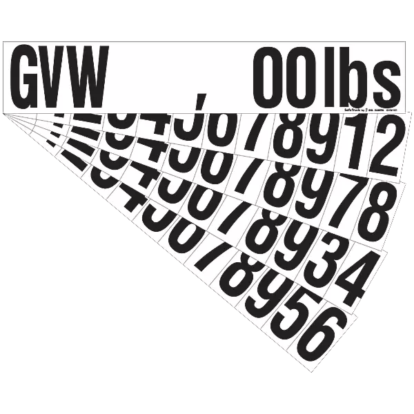 Gross Vehicle Weight Decal Set