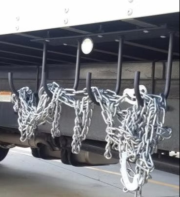 Snow Chain Holder under truck in use