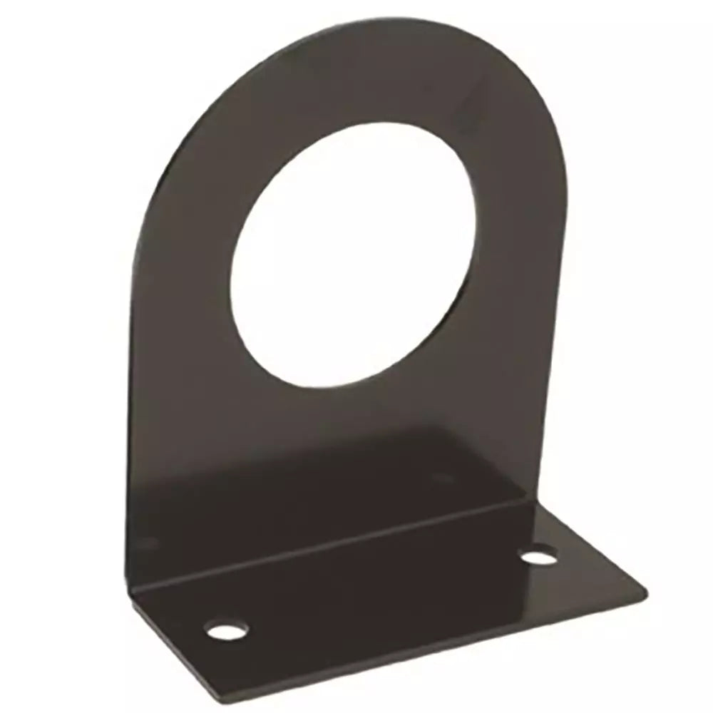 2" Round One Hole Black Steel Mounting Bracket