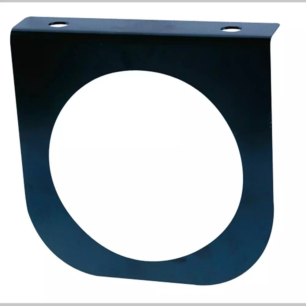 4" Round Black Steel Mounting Bracket, 1 Hole