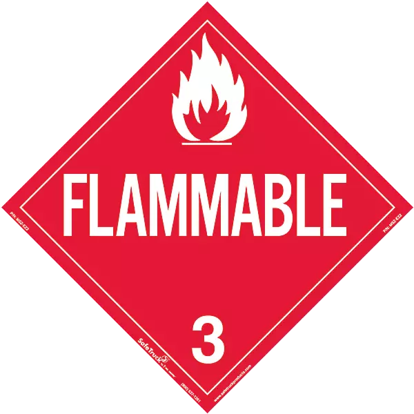 Flammable 3 Decal