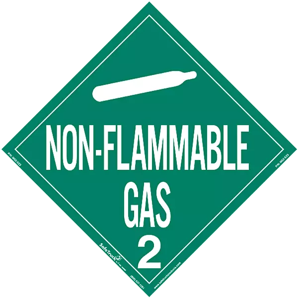 Non Flammable Gas 2 Decal