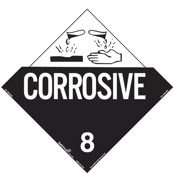 Corrosive Class 8 Decal